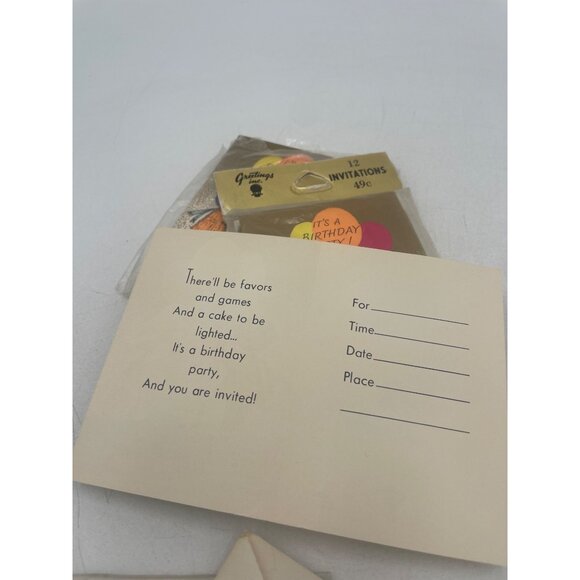 Vintage Lot of Birthday Baby Greeting Cards 12 Year Old Twins Packs of Invites - Picture 11 of 14